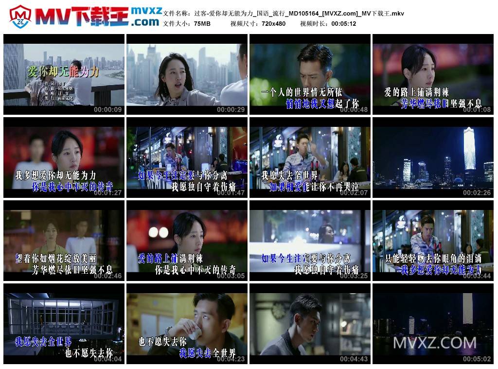 过客-爱你却无能为力_国语_流行_MD105164